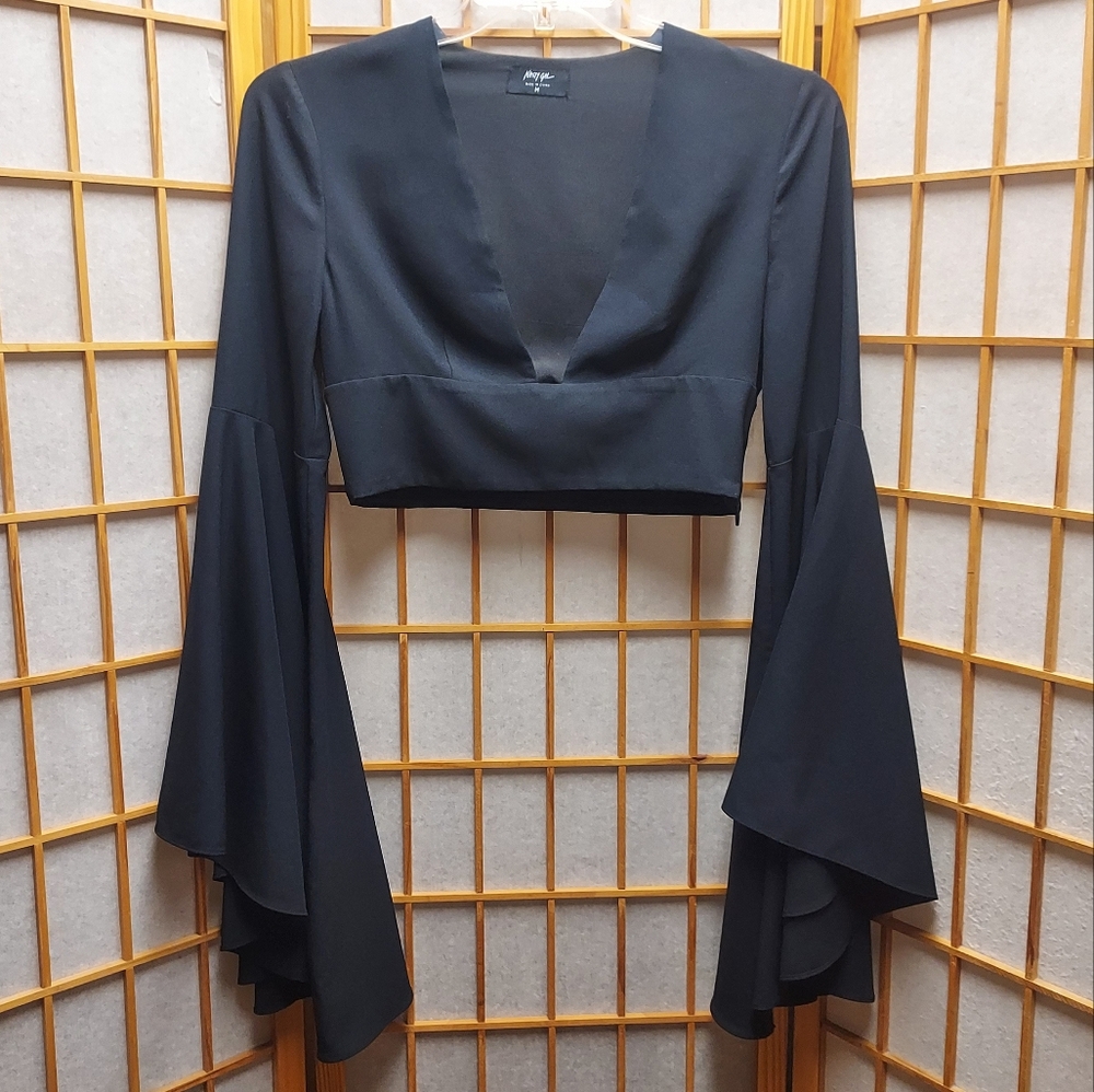 🦇  Nasty Gal Batwing Butterfly Wing Crop Junior's S Women's XS